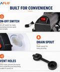 12V Portable Oil Change System For Boats And RVs, High Flow Oil Evacuator Pump with on-off switch, drain spout, vent holes
