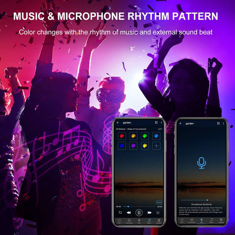 RGB Wall Washer Lights 42W RGBCW Smart App Controlled Waterproof LED Light Bar Dimmable Flood Lights for party music sync