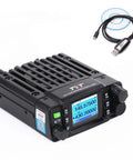 Dual Band 25 Watt Ham Radio Base Transceiver With IP67 Waterproof Build For Home And On The Go 144 148 MHz VHF And 420 450 MHz UHF Easy PC Programming Back Port Front Microphone Access Cable Included next to programming cable