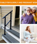 Built Like A Brick Carbon Steel Handrail For Outdoor Steps Rust Free Wrought Iron Style Stair Railing beside outdoor steps for safety.