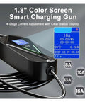 1.8" Color Screen Smart Charging Gun for Grab And Go Portable EV Charger 16A 3.5kW Type 1 Type 2 GBT NACS Adapter