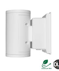 Side view of Dorado 35W Round LED Wall Mount Outdoor Cylinder Light 3000K White Easy On The Power Bill 90 Plus Lumens Per Watt