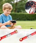 2Pc Beefed Up Metal Steering Linkage Set For 1 To 14 Scale RC Cars Rock Solid Tie Rod And Pull Rod Arm Replacement For MJX Hyper Go H14BM 14209 14210 Red Aluminum Steering Linkage Accessories on RC car
