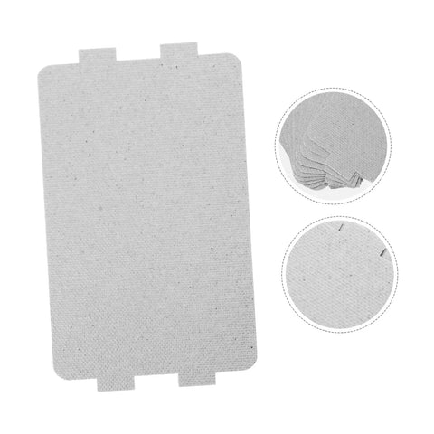 10 Piece Microwave Mica Sheets Set for Replacement Mica Plates Heat Resistant Insulation, large sheet with smaller circles shown