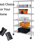 50 Pack Wire Shelf Clips And Sleeves For 1 Inch Posts Replacement Set With 25 Pairs Shelf Lock Clips shown on shelving system