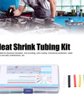 Super Cool 140Pc Heat Shrink Tubing Kit That Totally Slaps For All Your Wire Wrapping Needs And Durable Electrical Insulation Work Plus Color Coding And Cable Bundling In Various Sizes To Keep Yall Safe. 140-piece plastic case with multicolor tubes