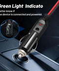 CB Radio Power Cord 12V 3 Pin Plug Fused Replacement Cable with green light indicator in cigarette lighter socket