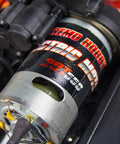 Close-up of the 550 brushed motor in One Tenth Scale Rock Crawler 4WD Off Road Remote Control Truck with 2500mAh battery