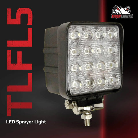 Blue 12V LED Work Light With Swivel Mount 42 Watt 2650 Lumens Spot Off Road Light for Sprayers Trucks and More