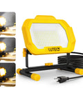 Beast 12500 Lumen LED Work Light With Dimmable Modes IP65 Waterproof Portable Flood Light On Stand With 5 Ft 3 Prong Power Cord