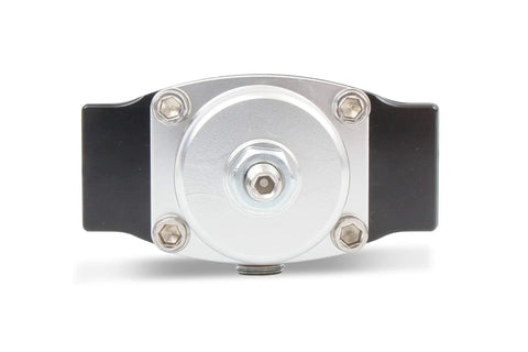 Front view of Adjustable Bypass Billet Fuel Pressure Regulator 4.5-9 PSI with 3/8 NPT Ports for Carbureted Fuel Systems, Return Line to Tank