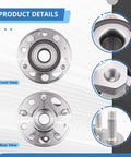 Front and rear wheel hub bearing assembly kit fits GM cars like Malibu, Impala, Equinox, 513288 replaces for smooth, quiet ride