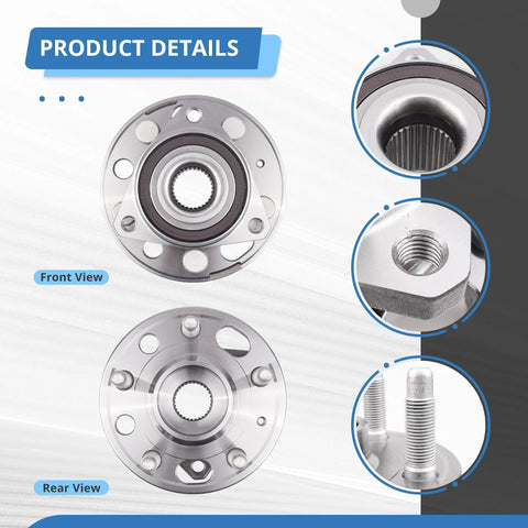 Front and rear wheel hub bearing assembly kit fits GM cars like Malibu, Impala, Equinox, 513288 replaces for smooth, quiet ride