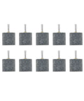 10Pcs 30mm Aluminum Oxide Mounted Grinding Stones With Quarter Inch Shank For Electric Rotary Tools Drill Grinder Cylindrical