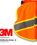Solid Knitted Neck Shade For Forestry Safety Helmets With 3M Reflective Patch and bright orange fabric visible with reflective stripes.