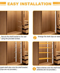 16 Pack Adjustable Shelf Brackets For 35.4 Inch Shelf Track installation steps in wooden closet