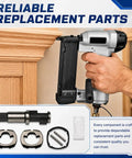 Heavy Duty Pneumatic Impact Wrench Hammer Head Replacement Kit For Ingersoll Rand 2135 Series with parts and tools in hand.