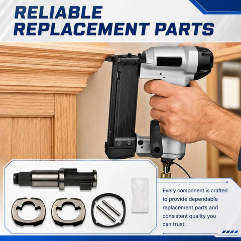 Heavy Duty Pneumatic Impact Wrench Hammer Head Replacement Kit For Ingersoll Rand 2135 Series with parts and tools in hand.