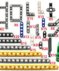 Beam Set With 266 Pieces For STEM Engineering And Car Building Projects Includes Chassis Frames Liftarms Axles And Connectors