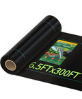 Roll of Heavy Duty Weed Barrier Landscape Fabric 6.5 Ft By 300 Ft Premium 3 Oz Geotextile Garden Fabric for weed blocking
