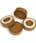Non Slip Furniture Caster Cups Floor Protectors For Furniture Feet Set Of 4 Round One And Three Quarters Inch Caramel Finish