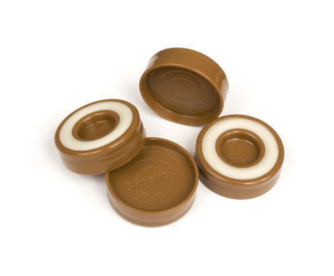 Non Slip Furniture Caster Cups Floor Protectors For Furniture Feet Set Of 4 Round One And Three Quarters Inch Caramel Finish