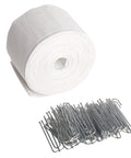 DIY Pinch Pleat Curtain Kit With 10 Meters Of Pleater Tape And 30 Stainless Steel Four Prong Curtain Pleater Hooks White