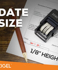 Top Tier Self Inking Date Stamp With Smooth Rotating Wheels And Refillable Red Ink Pad Built Tough For The Daily Grind on paperwork.