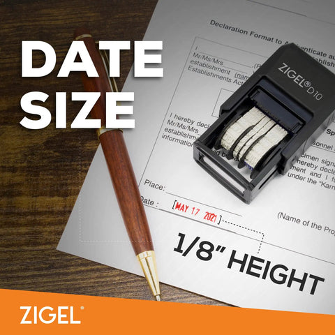Top Tier Self Inking Date Stamp With Smooth Rotating Wheels And Refillable Red Ink Pad Built Tough For The Daily Grind on paperwork.