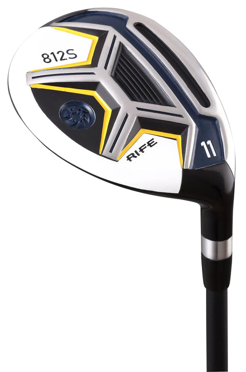 Senior Flex Offset 11 Wood Golf Club Right Handed Men's Senior Size with black pro velvet grips and Dynaflo graphite shaft