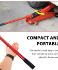2 Ton Horizontal Hydraulic Jack Handle With Grippy Anti Slip Grip Heavy Duty Steel Floor Jack Lever Replacement For Car Lifts 14.6 Inch Length For Superior Leverage And Effortless Lifting During Maintenance shown in use lifting a car