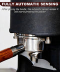Professional Electric Espresso Tamper Machine With Heavy Duty Stainless Steel Coffee Press, automatic sensing feature.