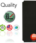 Heavy Duty Shelf Liner Set For Wire Shelving Rack 5 Pack 14 Inch Long 36 Inch Wide Black Plastic Vinyl Covers badges shown