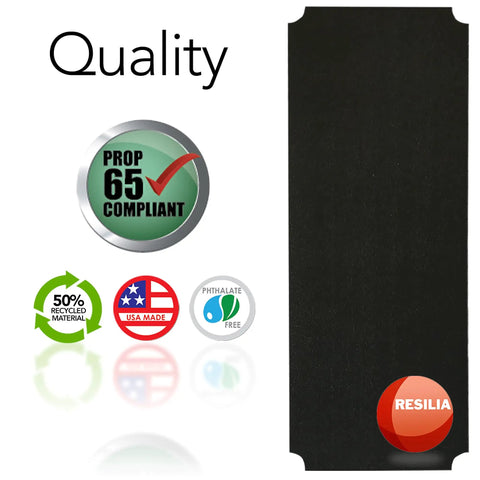 Heavy Duty Shelf Liner Set For Wire Shelving Rack 5 Pack 14 Inch Long 36 Inch Wide Black Plastic Vinyl Covers badges shown