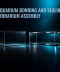 Glass tanks showcased with text about aquarium bonding and sealing, featuring Clear Aquarium Silicone Sealant For Glass Tanks With High Elasticity Fish Safe And Solvent Free Ozone Resistant Transparent 10.14 Fl Oz Great For Sealing Up Aquariums And Tank Repairs