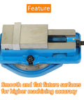 Built Like A Tank Precision Mill Vise With Swivel Base And Lockdown Grip For Cnc Machines Drills And Mills Featuring Anti Jaw Lifting Design top view showcasing flat surfaces.