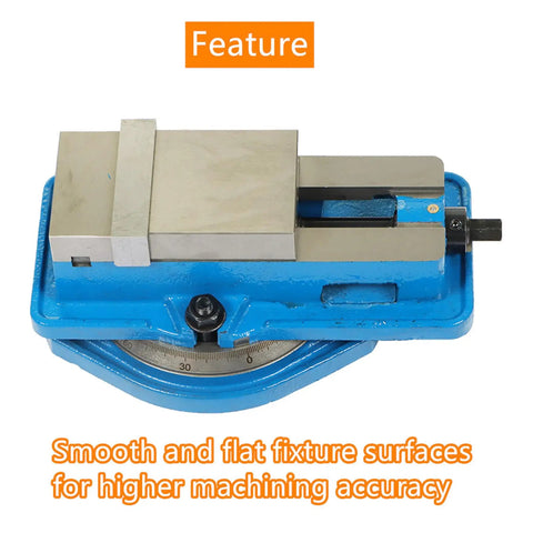 Built Like A Tank Precision Mill Vise With Swivel Base And Lockdown Grip For Cnc Machines Drills And Mills Featuring Anti Jaw Lifting Design top view showcasing flat surfaces.
