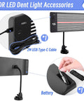 LED PDR Light Board For Dent Repair With Suction Cup USB Powered Reflective Line Light with USB cable and battery