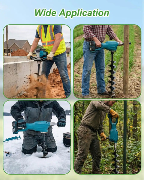 Four uses of Drill Bit Adapter For DDG460 Cordless Earth Auger And Industrial Grade Pro Level Auger Bits Seven Sixteen Inch Hex Shank