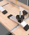 Aluminum T Track Double Cut Profile Miter Slot Jig for woodworking workbench, easy install with predrilled holes and screws