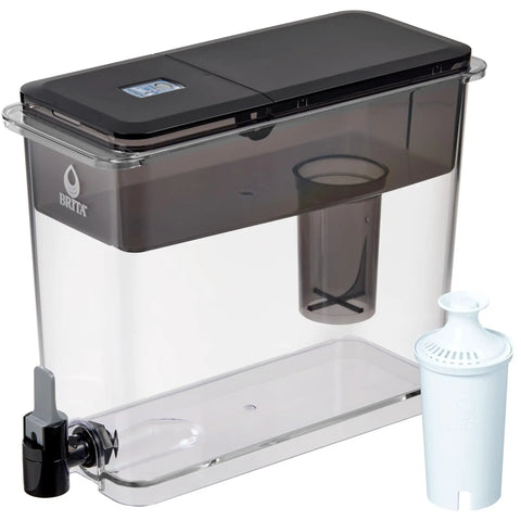 No Nonsense 27 Cup Water Dispenser With High Density Filter That Traps Chlorine And Heavy Metals Keeps Minerals Intact Sleek Black Finish