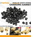 One Quarter Inch Quick Coupler Gasket Kit For HVAC And AC Refrigeration Hose Seals With Rugged Rubber Gasket Seals Sealing Gaskets