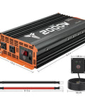 Solid 2000 Watt Power Inverter 12V DC To 110V AC Converter For Rv Truck Home And Off Grid Solar with USB and remote control.