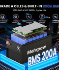 Badass 36V 100Ah Lithium Golf Cart Battery With Smart Bluetooth App Tracking And Rock Hard 200A Bms Lcd Screen Durable Steel Case 6000 Cycles Includes 25A Fast Charger internal 200A BMS components with protection features