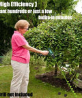 Person using Stand Up Post Hole Auger Drill Bit 32 Inch Long And 2 Inch Diameter with Drill in Garden