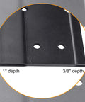 Close-up of 16 Inch Heavy Duty Steel Folding Bender showing 3/8 and 1 inch fold depths with precision alignment holes.