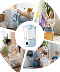 Rad Cordless Mini Washing Machine With 3 Speeds Built For Dirty Underwear Fix Travel Woes, shown among laundry activities.