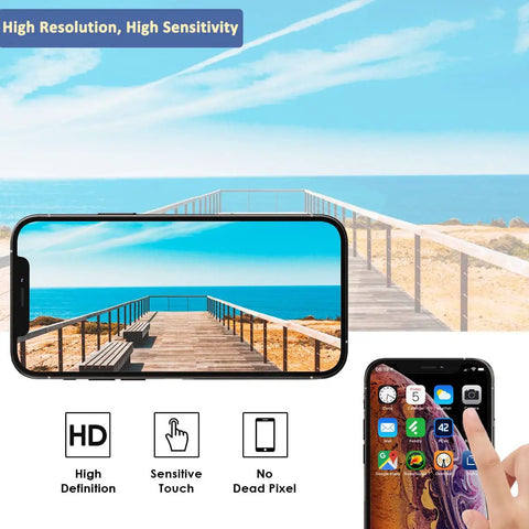 iPhone 11 Screen Swap Kit With Full HD LCD Display 6.1 Inch, 3D Touch Digitizer, Frame, Full Assembly, Repair Tools Included, Black