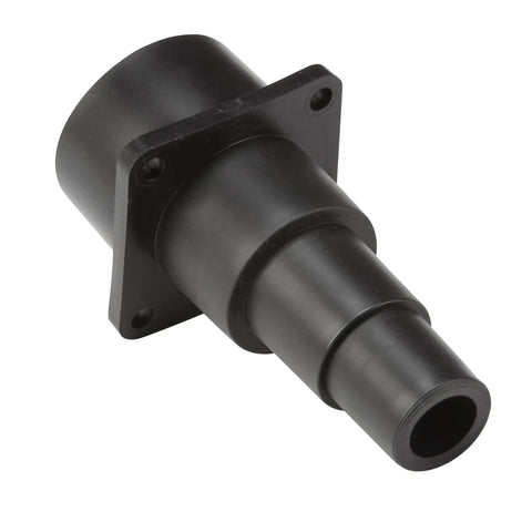Universal Tool Adapter For Dust Collection Hoses Cut To Fit Flexible Soft Plastic, cylindrical black plastic adapter
