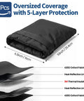 Heavy Duty Outdoor Faucet Cover With Winter Freeze Protection Waterproof Insulated Hose Bib Socks, 10x6.3in, 5-layer design.